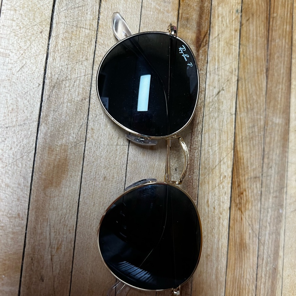 Ray-Ban Black and Gold Sunglasses